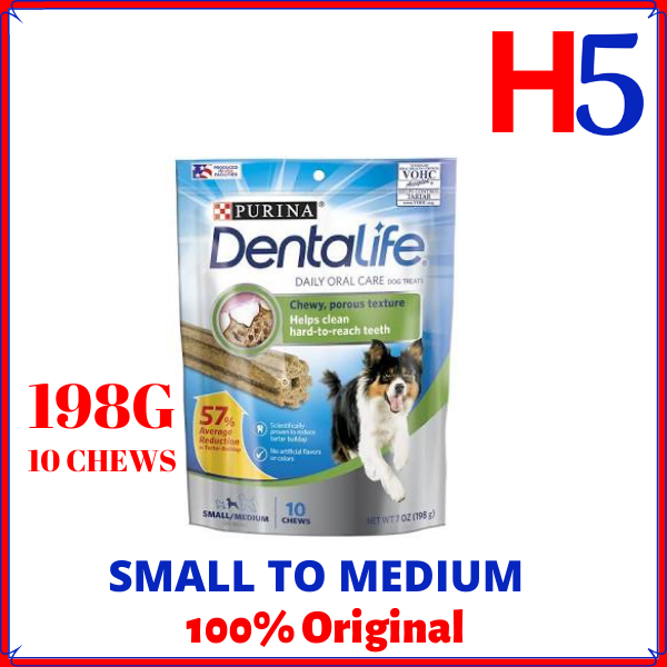 DENTALIFE Daily Oral Care Dog Treat for Small to Medium Dogs 198g (10
