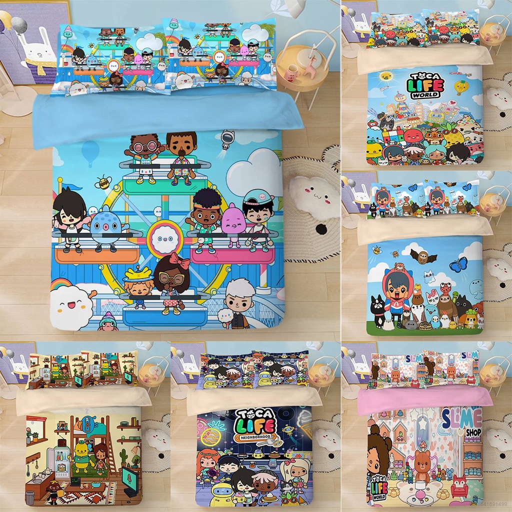 【New product】TOCA LIFE WORLD Toca Boca 3IN1 Duvet Cover Set Single
