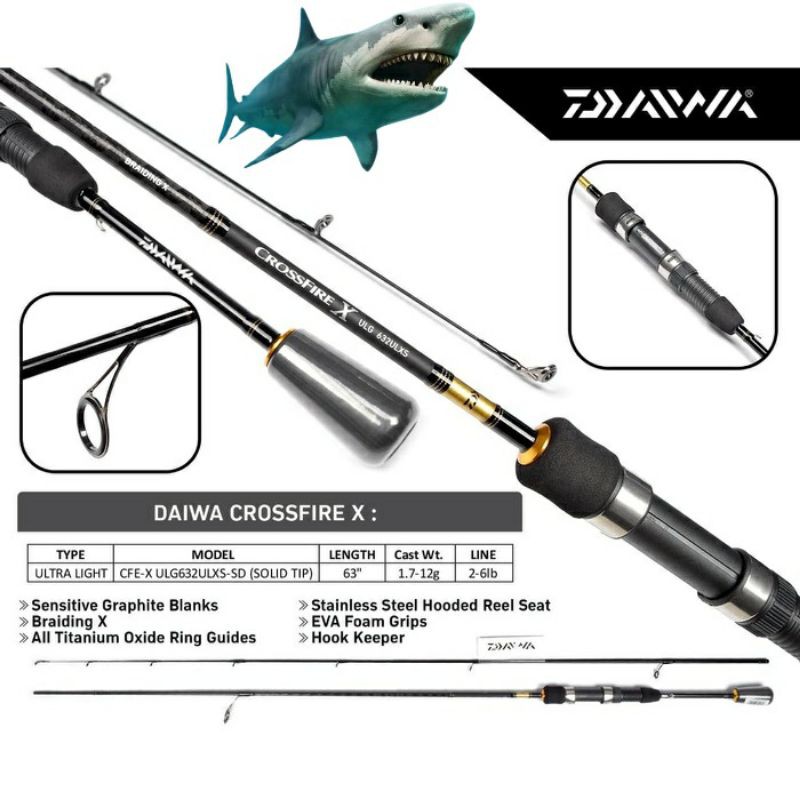 Fishing rod/Stick/rod daiwa ul cross fire/crossfire 632 190cm x carbon