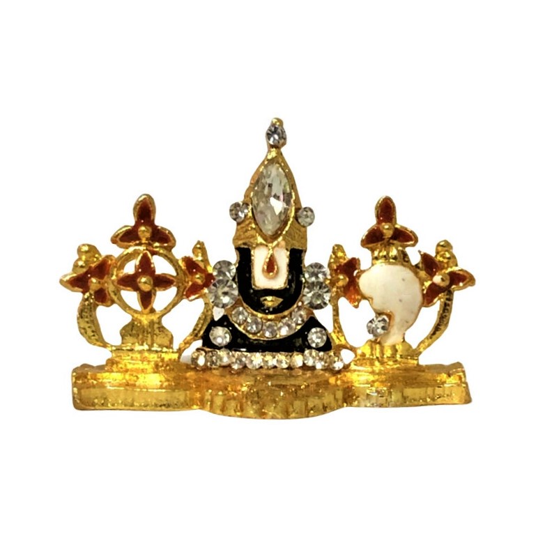 TNT Lord Tirupati BalajiVenkateswara Hindu God IdolGold/Metal With