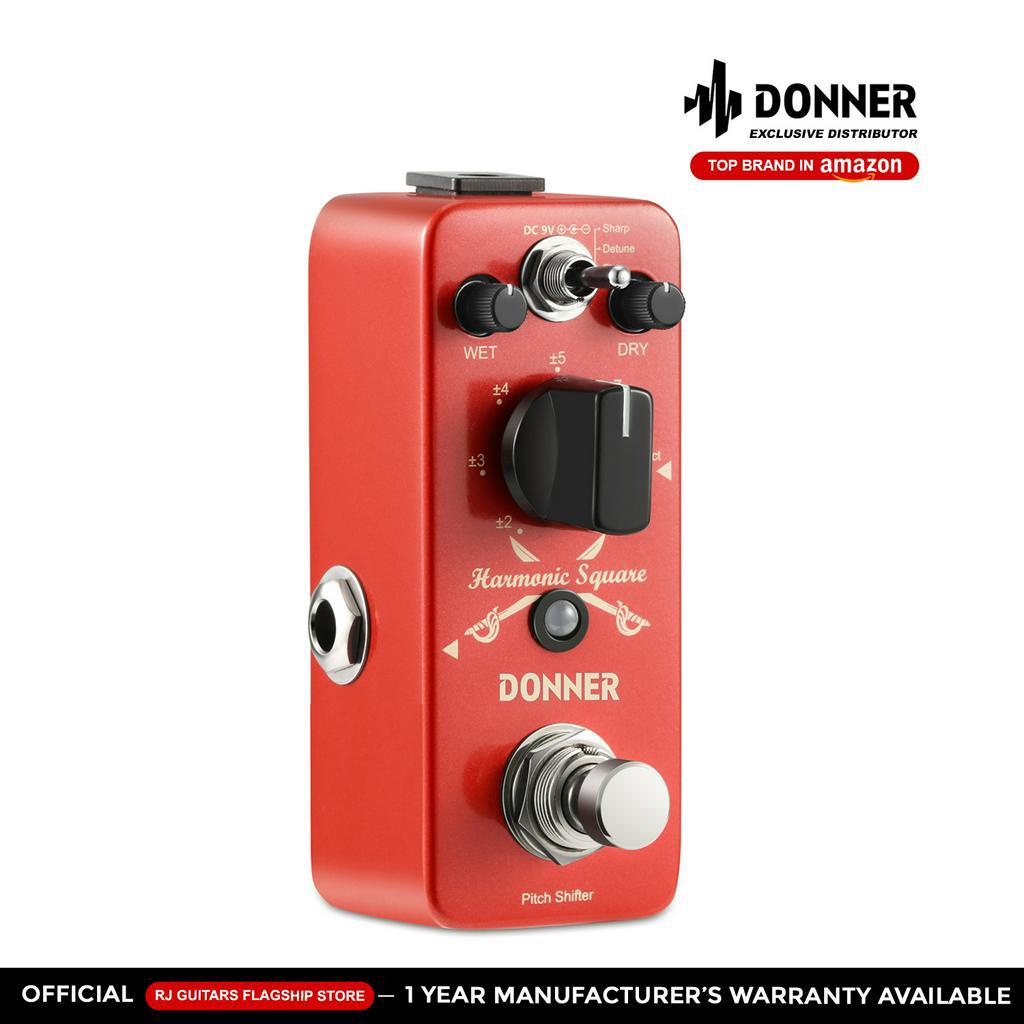 RJ Guitars Donner Octave Guitar Pedal, Harmonic Square Digital Octave
