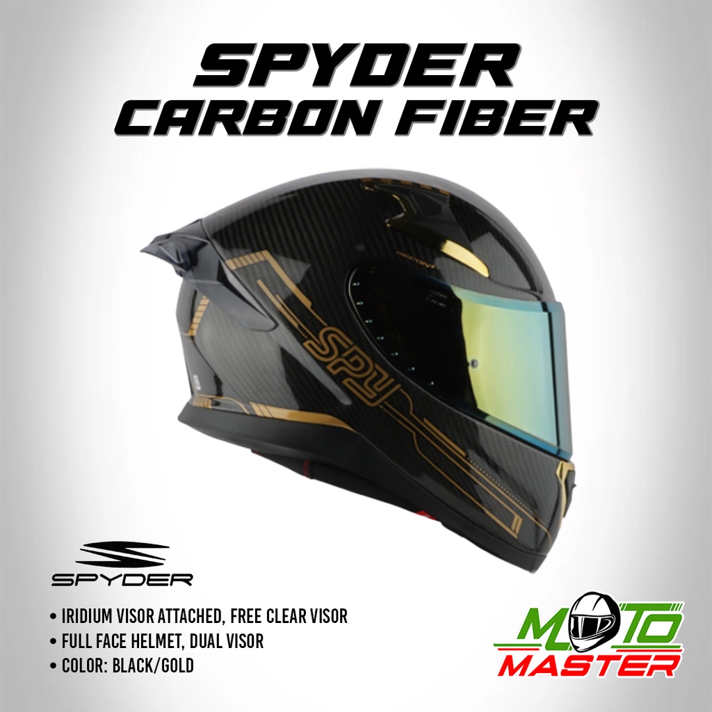 Spyder Fullface Helmet Carbon Fiber Shopee Philippines