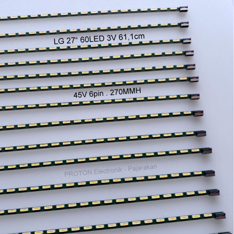 Lg TV Backlight Lamp 27" 60 LED SMD 3V 61cm DC 45V 6pin. Part 27 inch