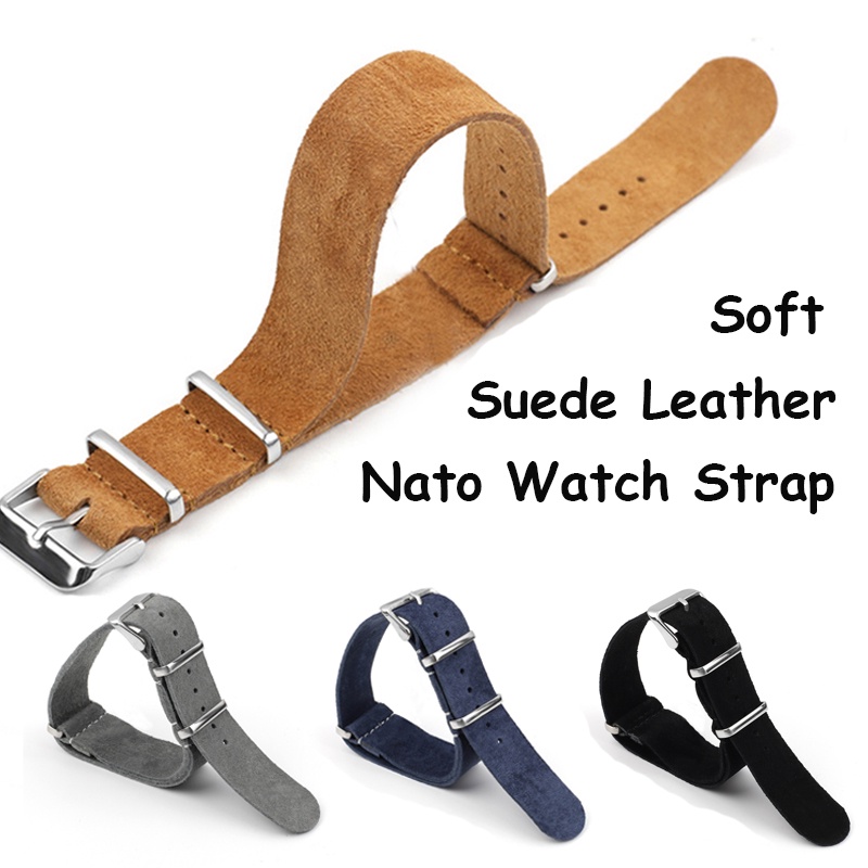 Soft Suede Leather Watch Band Strap Nato Watch Strap Replacement