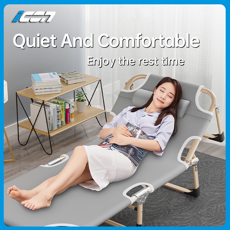 Folding Bed Reclining Chair Breathable Cloth 300kg Load bearing Outdoor
