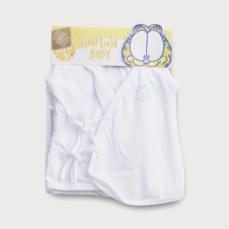 Garfield Baby 3 in 1 Newborn Tieside Sleeveless Shirt Shopee Philippines
