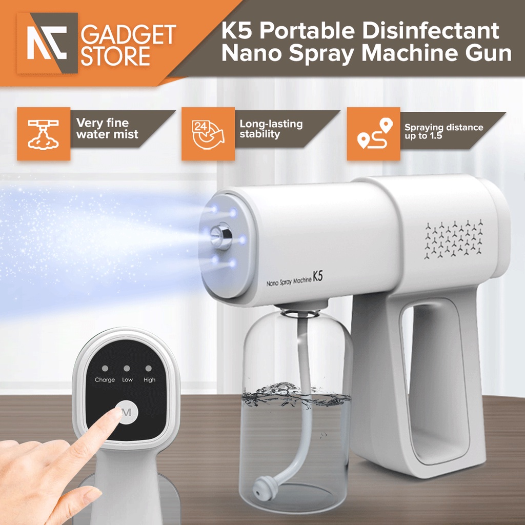 【Philippine cod】 K5 Portable Nano Electric Spray Gun Blue Light
