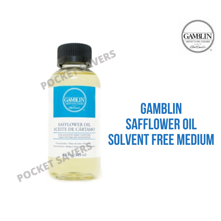 GAMBLIN SAFFLOWER OIL (Solvent Free Painting Medium, Alkyd Resin, Brush