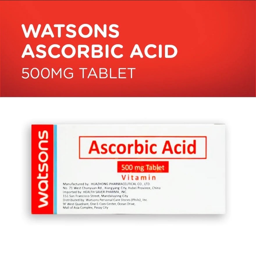 WATSONS Ascorbic acid 500mg (1packet contains 10 tablets) Shopee