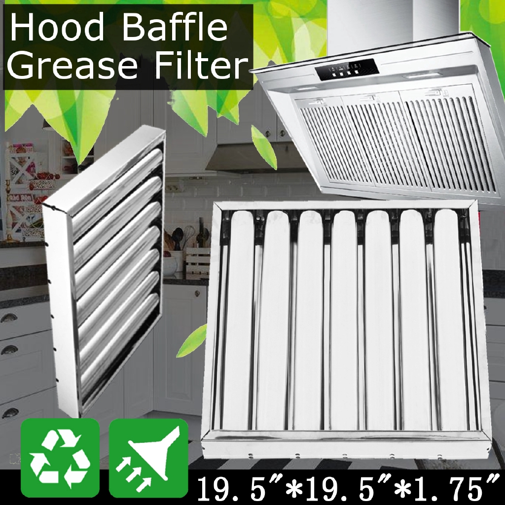 Stainless Steel Kitchen Hood Extractor Fan Grease filter baffle Cooker