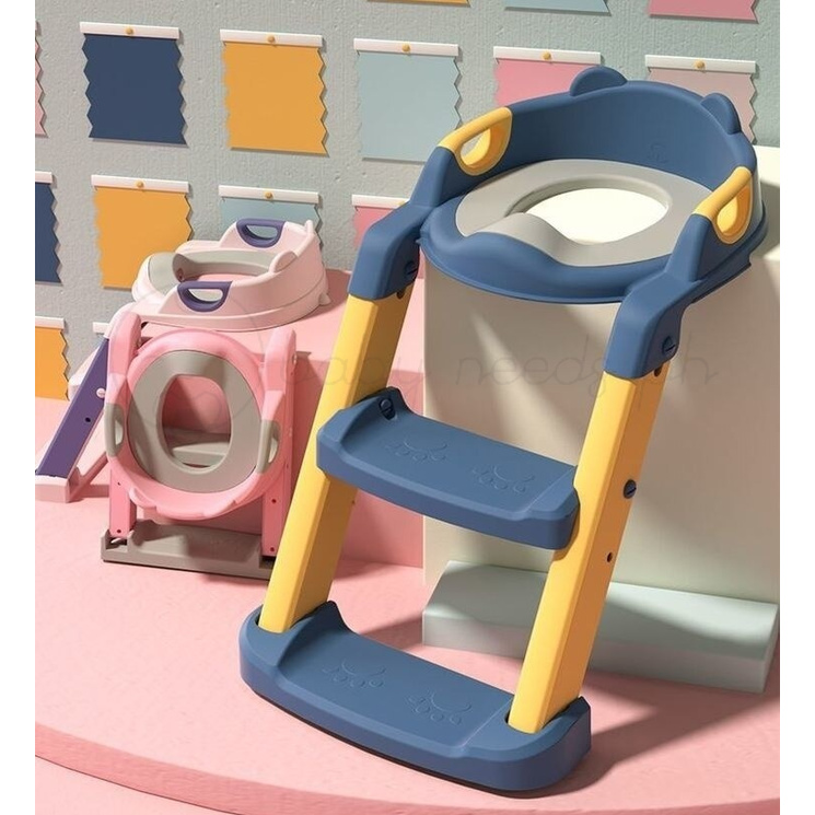 COD Baby Potty toilet ladder Foldable Baby Toilet Seat Kids Toilet With