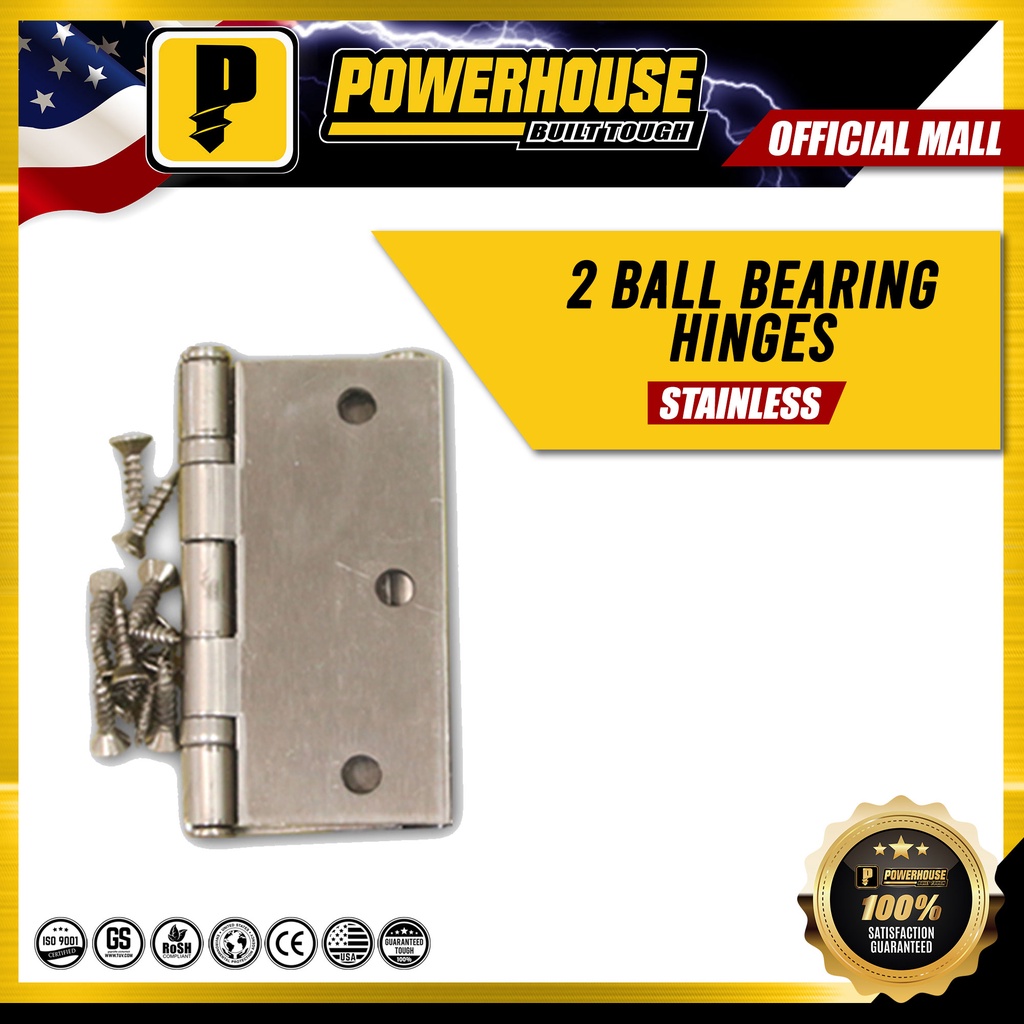 POWERHOUSE Stainless Steel 2 Ball Bearing Door Hinges Heavy Duty SOLD