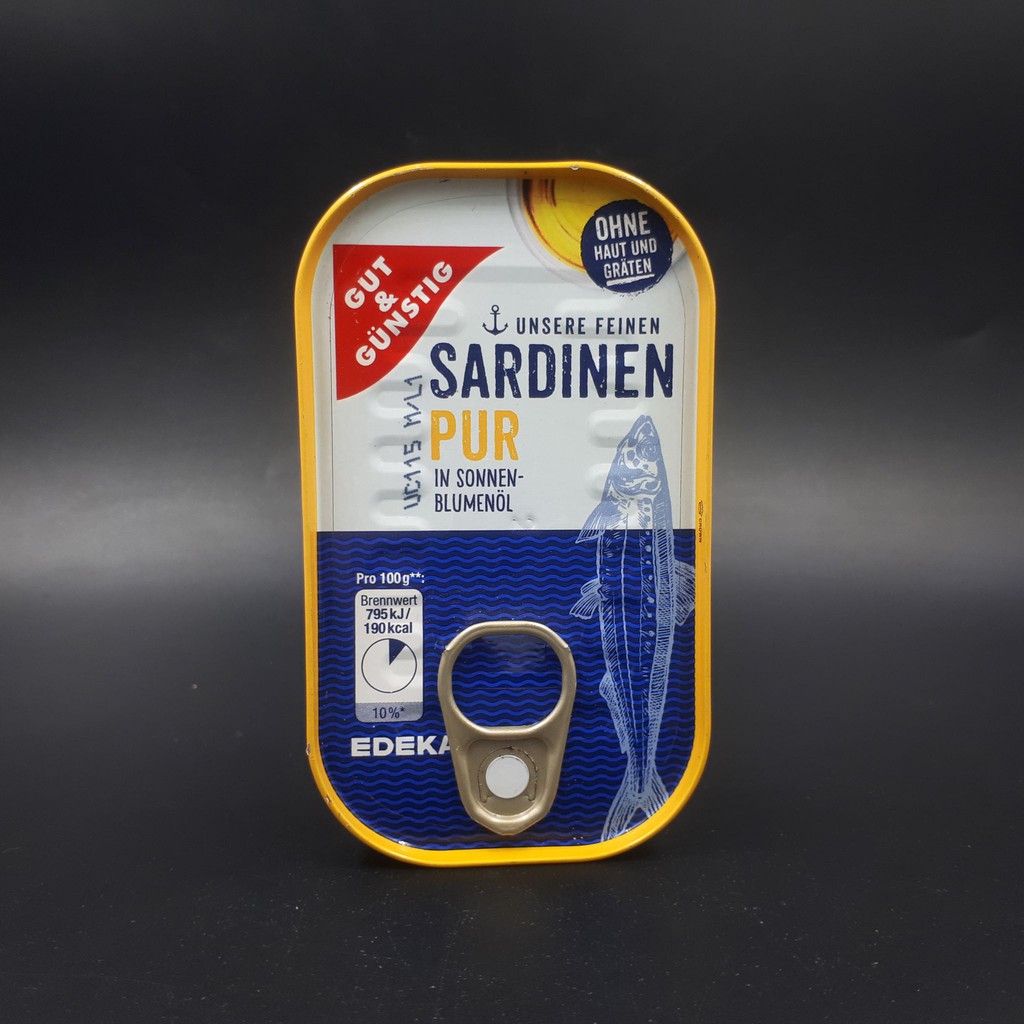 Gut & Gunstig Sardinen Pur in SonnenBlumenol/ Sardines in Sunflower