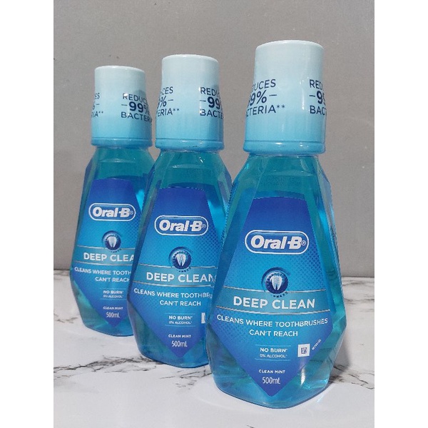 Oral B Deep Clean Mouthwash Clean Mint (500ml) Shopee Philippines