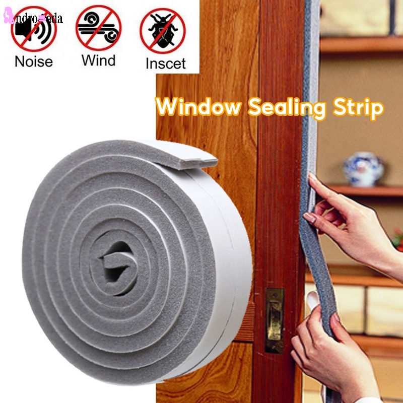 2M/Roll Selfadhesive Door Window Sealing Tape Foam Soundproof Door