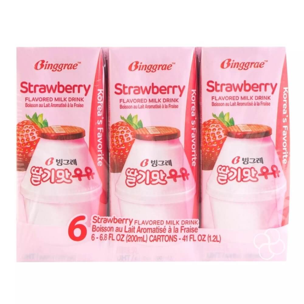 Binggrae Strawberry Flavored Milk Drink 6 x 200mL Shopee Philippines