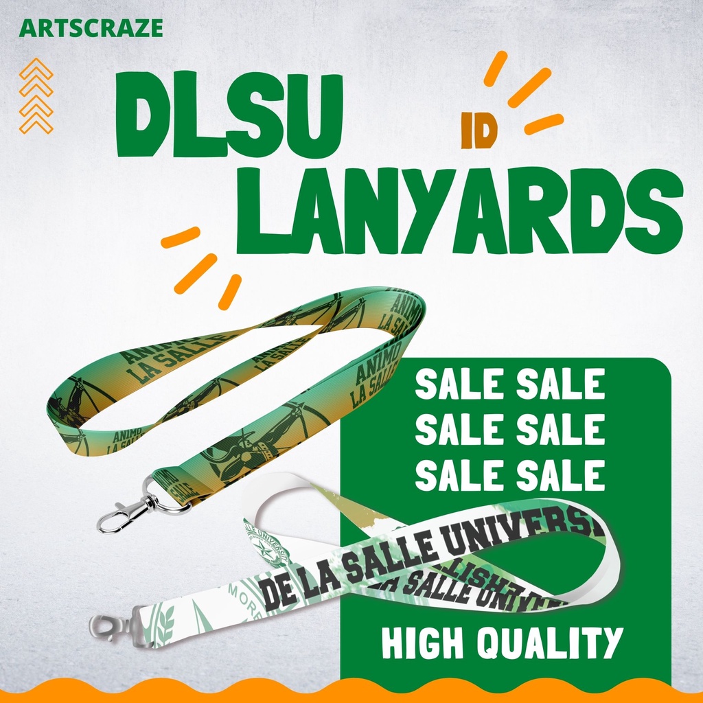DLSU (De La Salle University) High Quality ID Lanyards/Lace Shopee