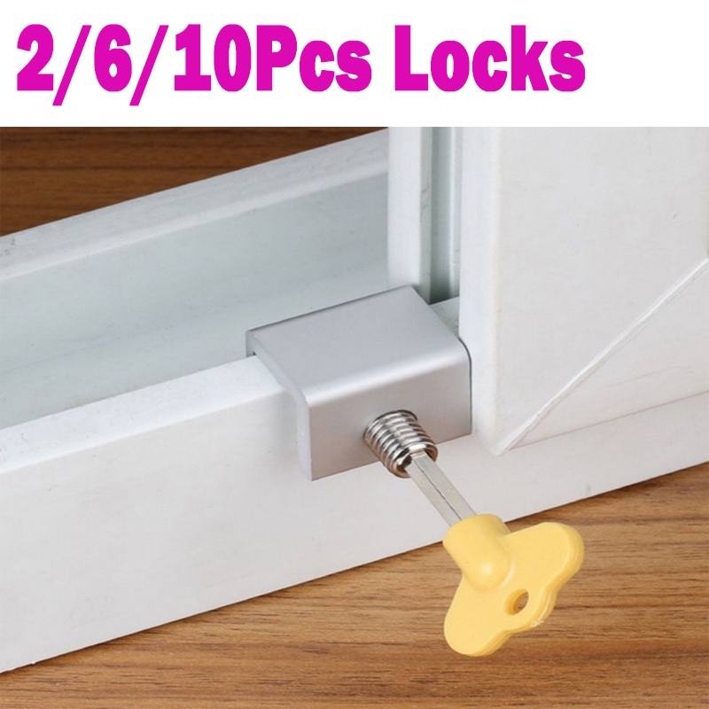 Door Window Sliding Sash Lock Stopper Locks Hardware Limiter