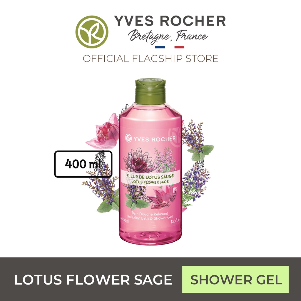 Relaxing Body Wash Shower Gel 400ml by YVES ROCHER Original Formula
