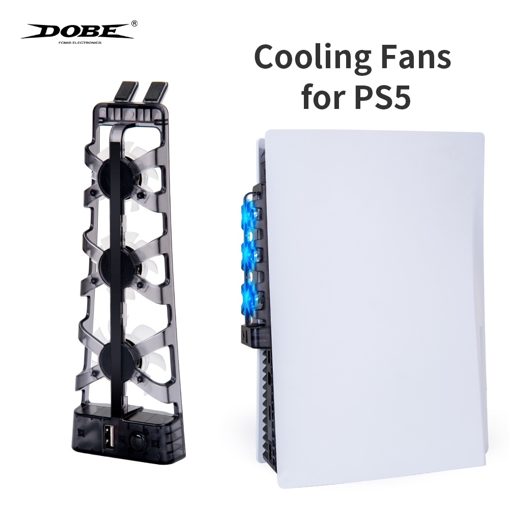 DOBE For PS5 Cooling Fan PS5 Console Cooler Fans with LED Indicator for