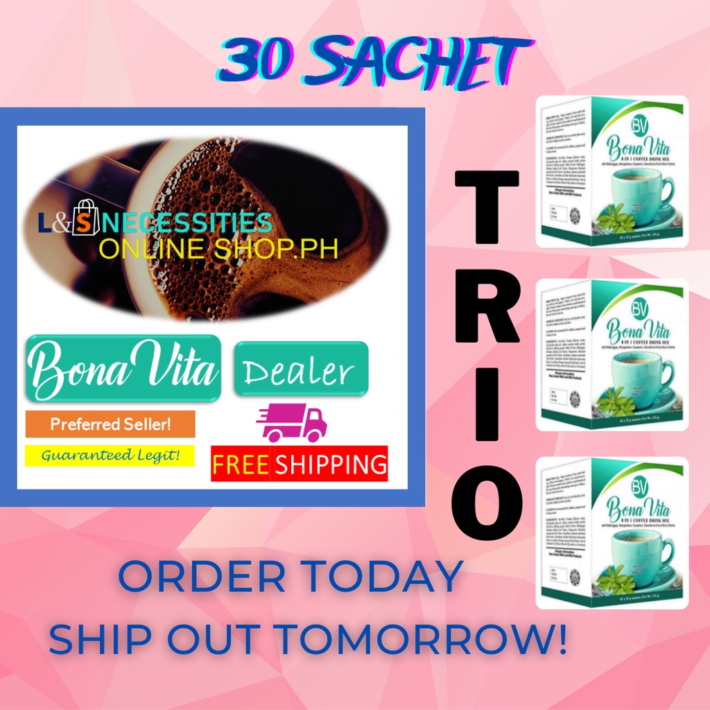 Bonavita Coffee 8 in 1 Drink Mix 1 box Total of 30 sachet (3 BOXES