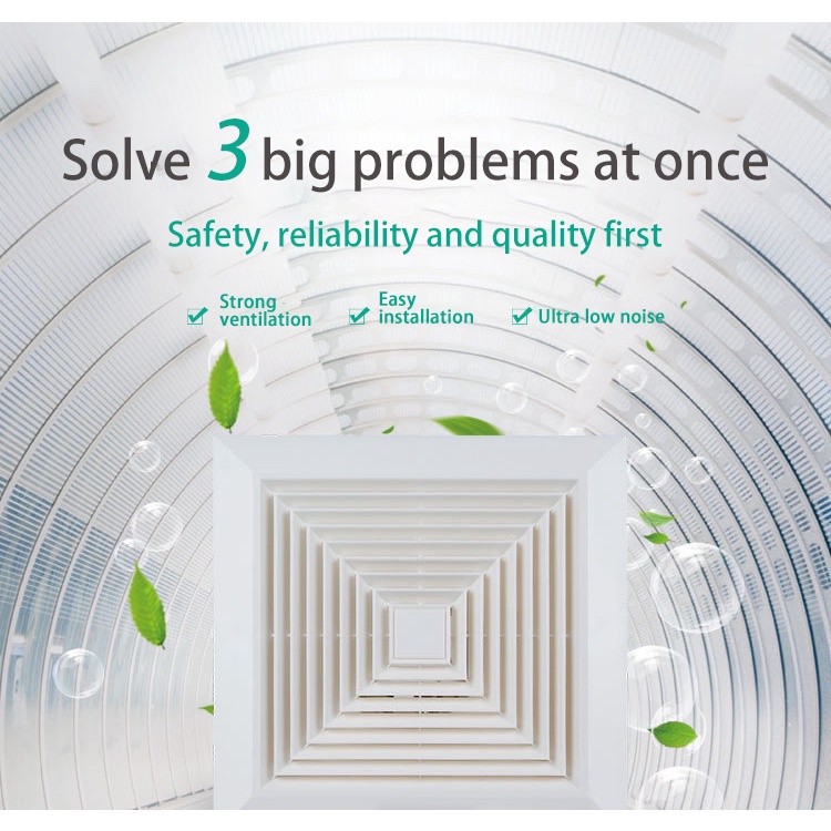 NO.1 6/8/10 inch Exhaust Ceiling Fan Duct Ventilation Fan PVC Mounted Low Noise Ventilator Fan
