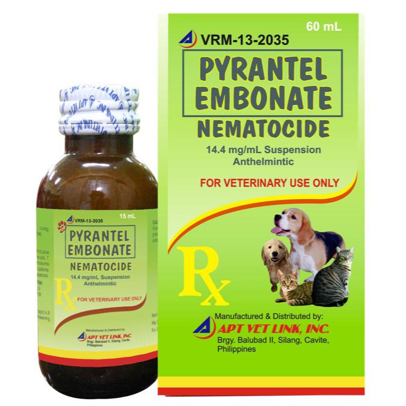 Nematocide (Pyrantel Embonate) Dewormer for Dogs and Cats 15ml / 60ml Shopee Philippines