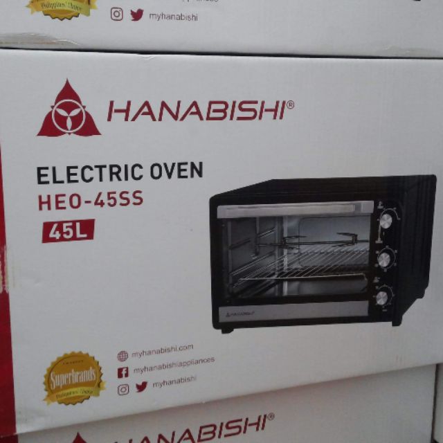 HANABISHI HEO45SS 45L ELECTRIC OVEN Shopee Philippines