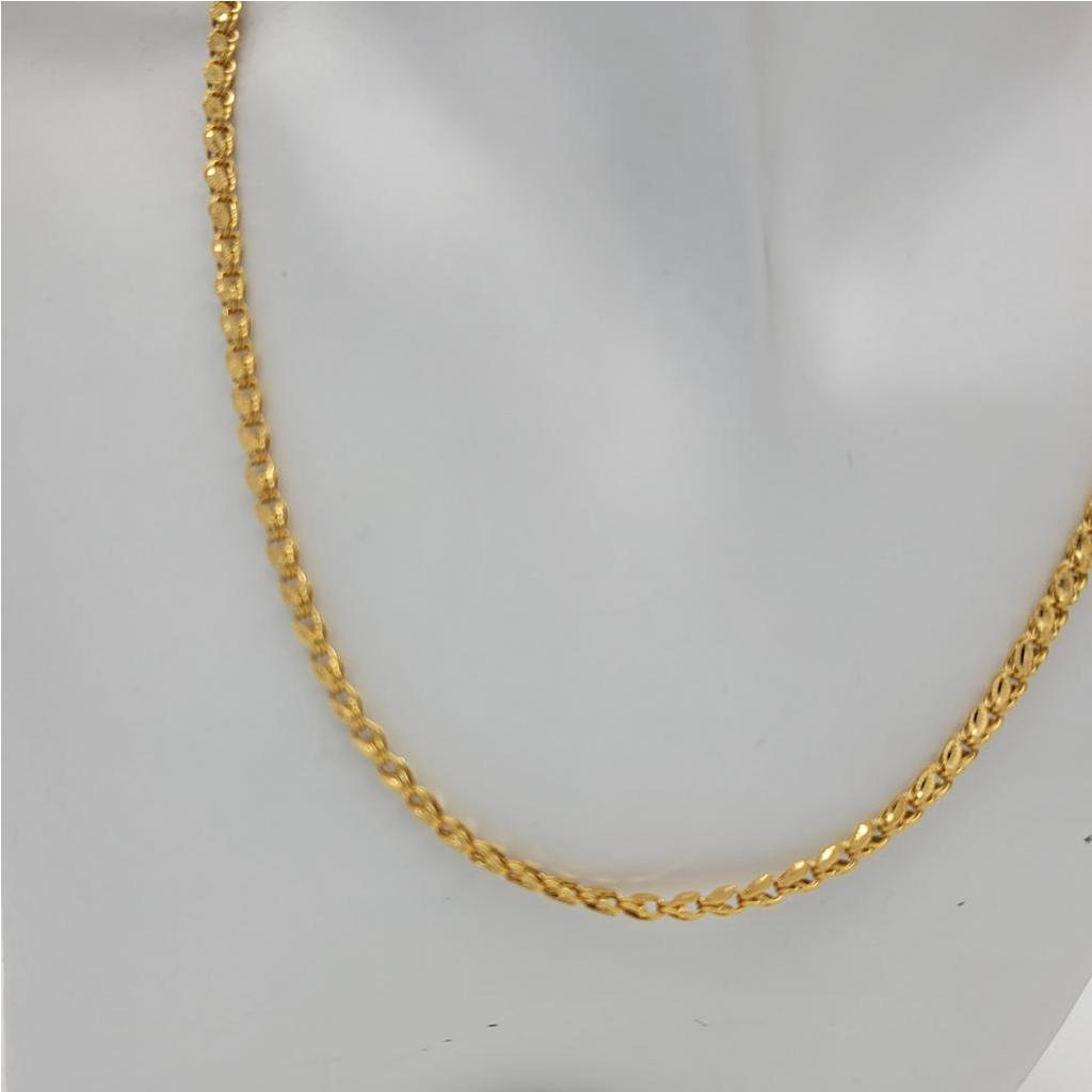 21k Saudi Gold Necklace Textured Damascus Chain Links Pawnable