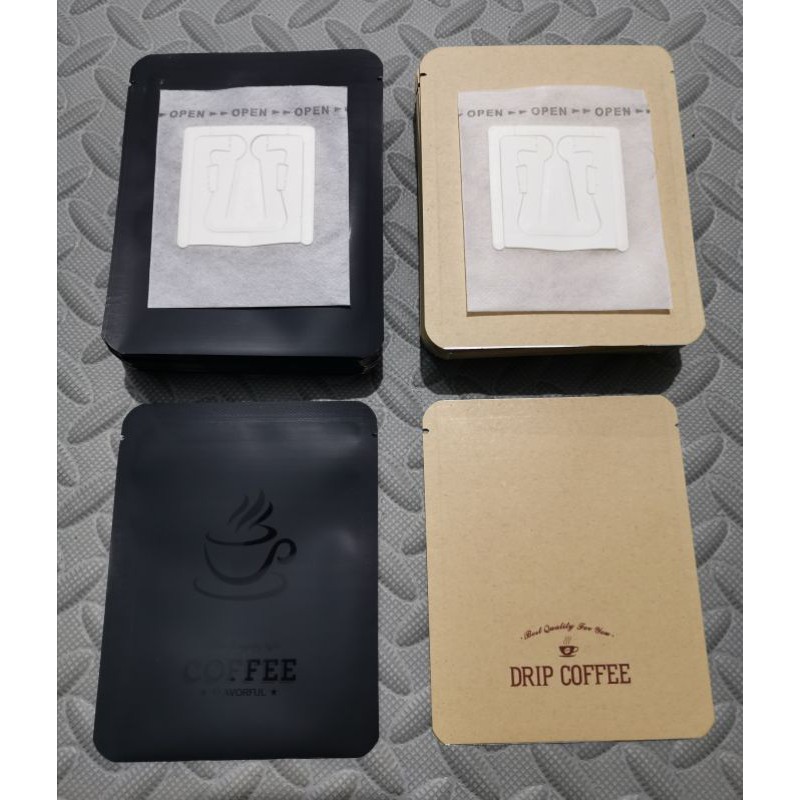 50pcs or 100pcs Coffee Drip Bag Packaging Resealable Aluminum Foil