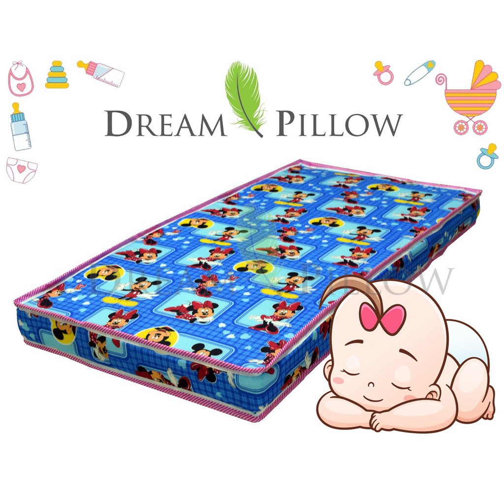 (DreamPillow) Baby Cot Mattress 28" x 50"/51"/52"/53" x 3" Inch Foam