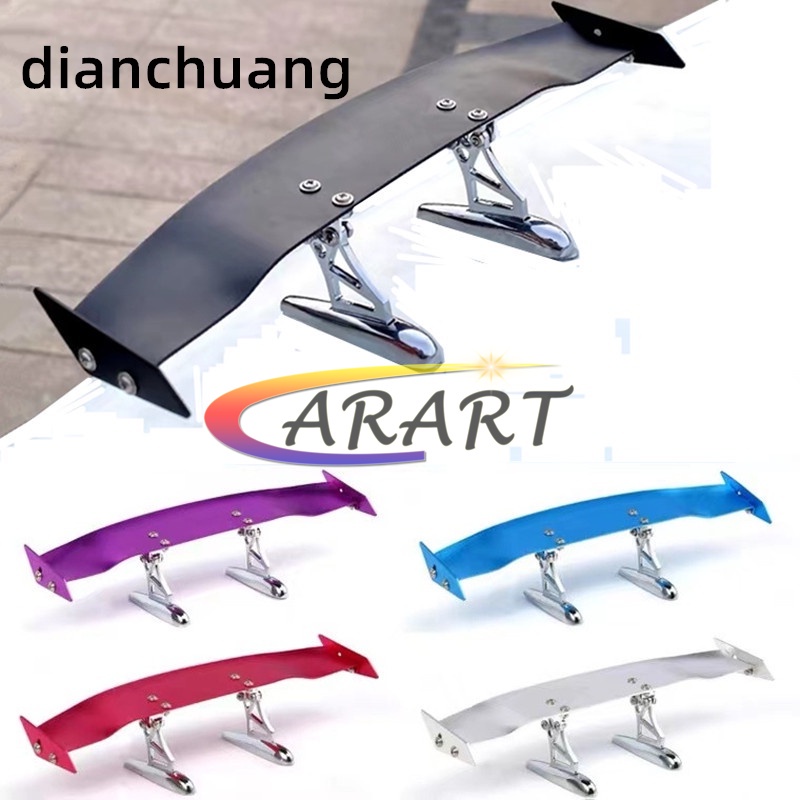 Metal Car Small Rear Spoiler Trunk Roof Trim Modified Mini Tail Wing