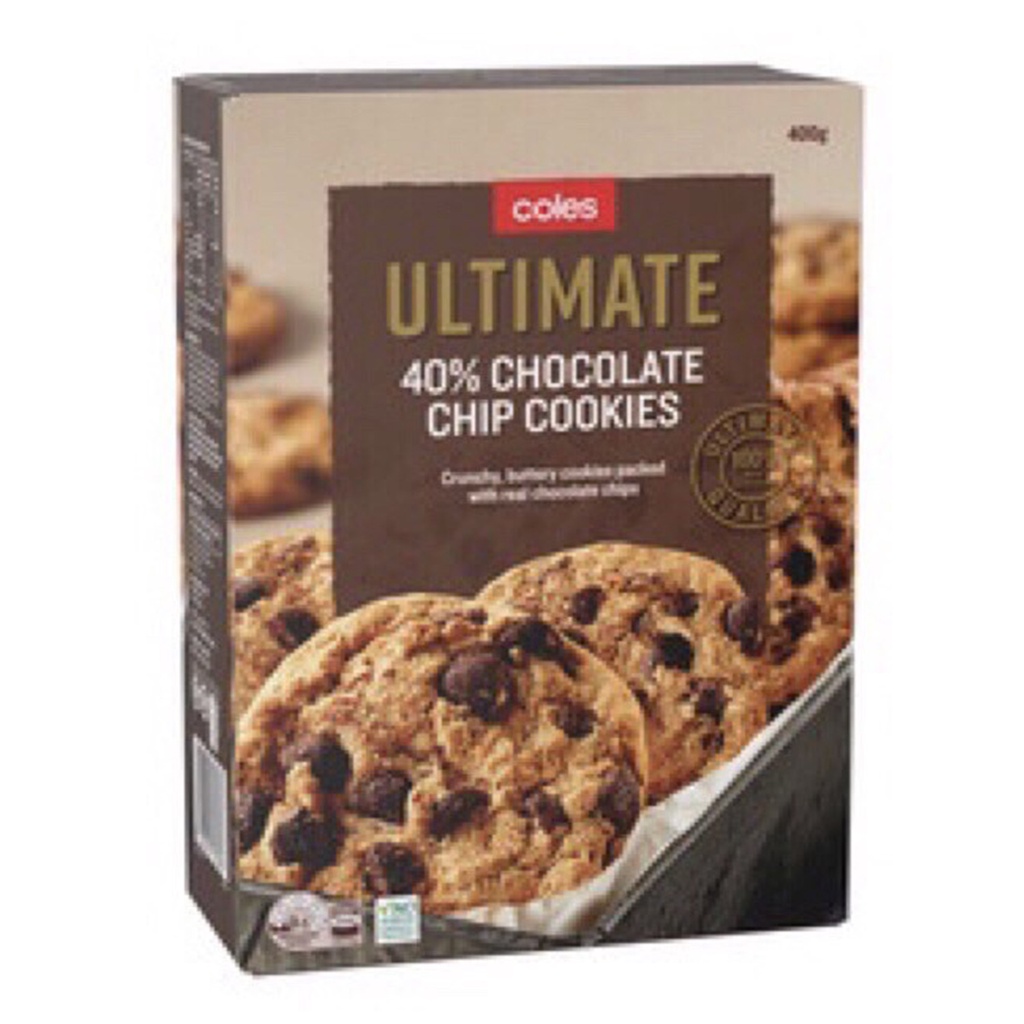 Coles Ultimate 40 Chocolate Chip Cookies 400g Shopee Philippines