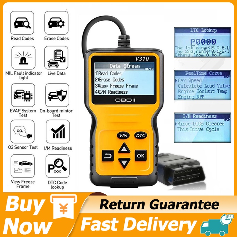 V310 OBD CODE READER OBD2 Universal Car Engine Fault Code Reader