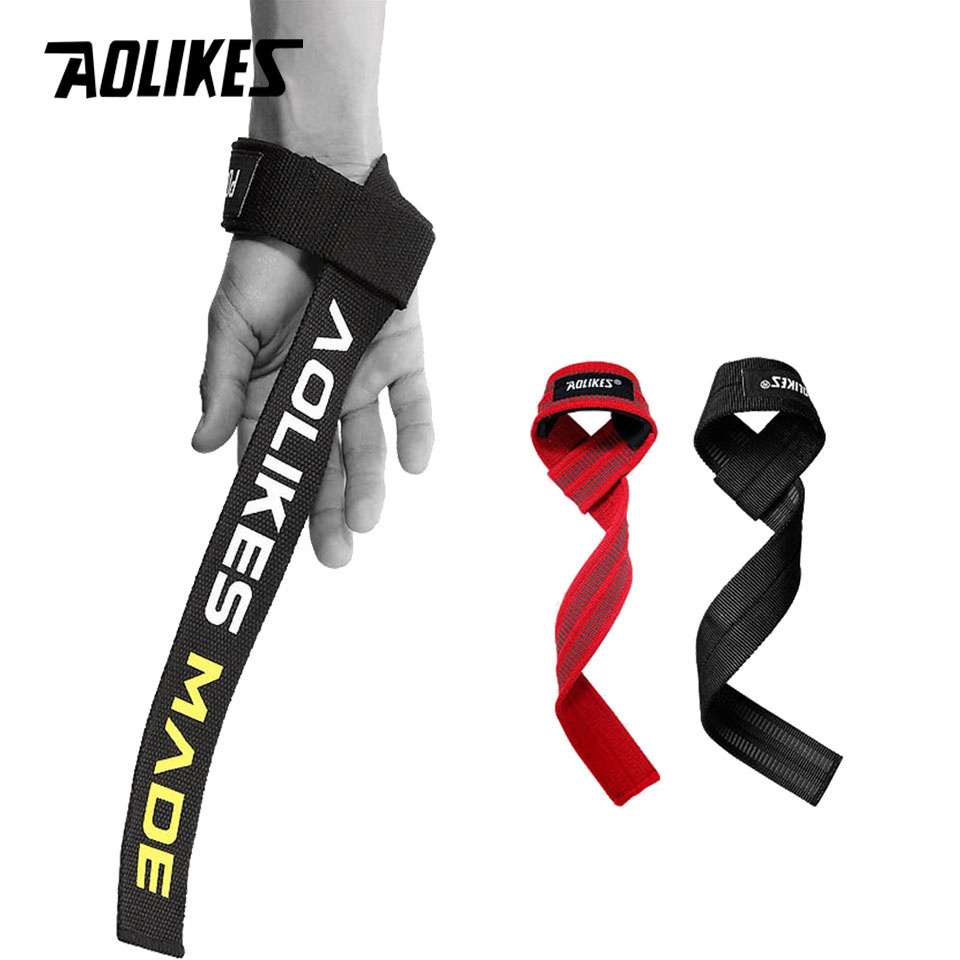 AOLIKES 1 Pair Weight Lifting Training Wrap Gym Straps Hand Bar Wrist