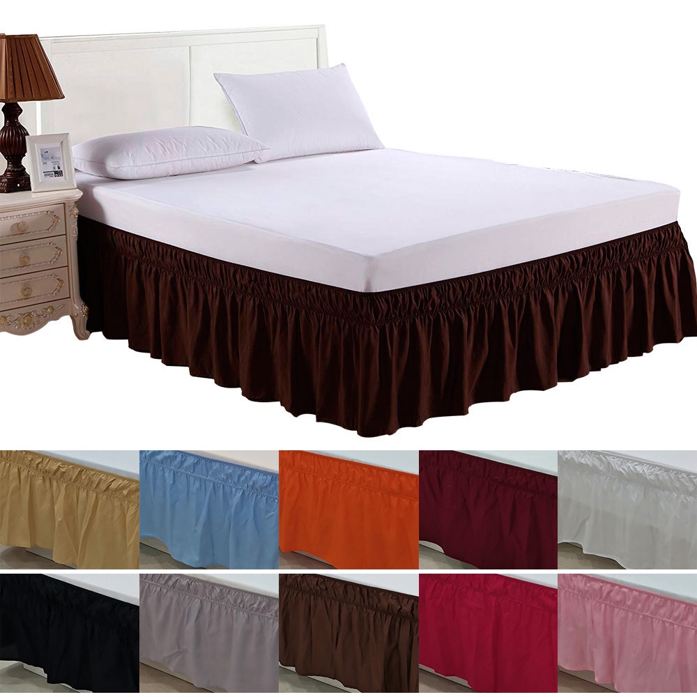 Solid Color Bed Skirt Elastics Bed Surrounds Bed Cover Dust Cover