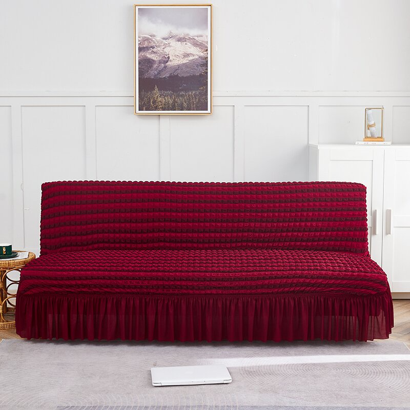 Color matching 160190CM seersucker folding sofa cover armrestless sofa
