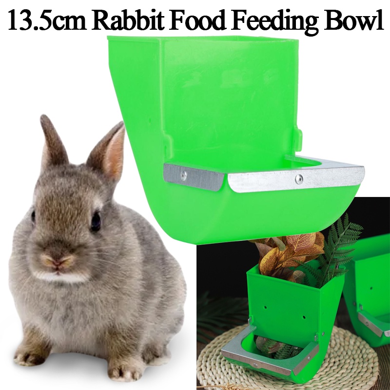 13.5cm Rabbit Food Feeding Bowl Trough Feeder Rabbits Breeding Equipment Tools Feeding Tool