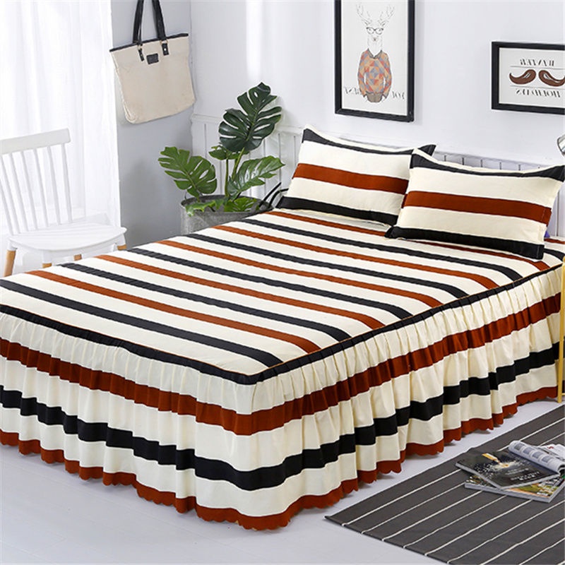 Unimont Bed Skirt Bed Sheet Cadar Bedspread for 4/5/6 Feet Bed Queen