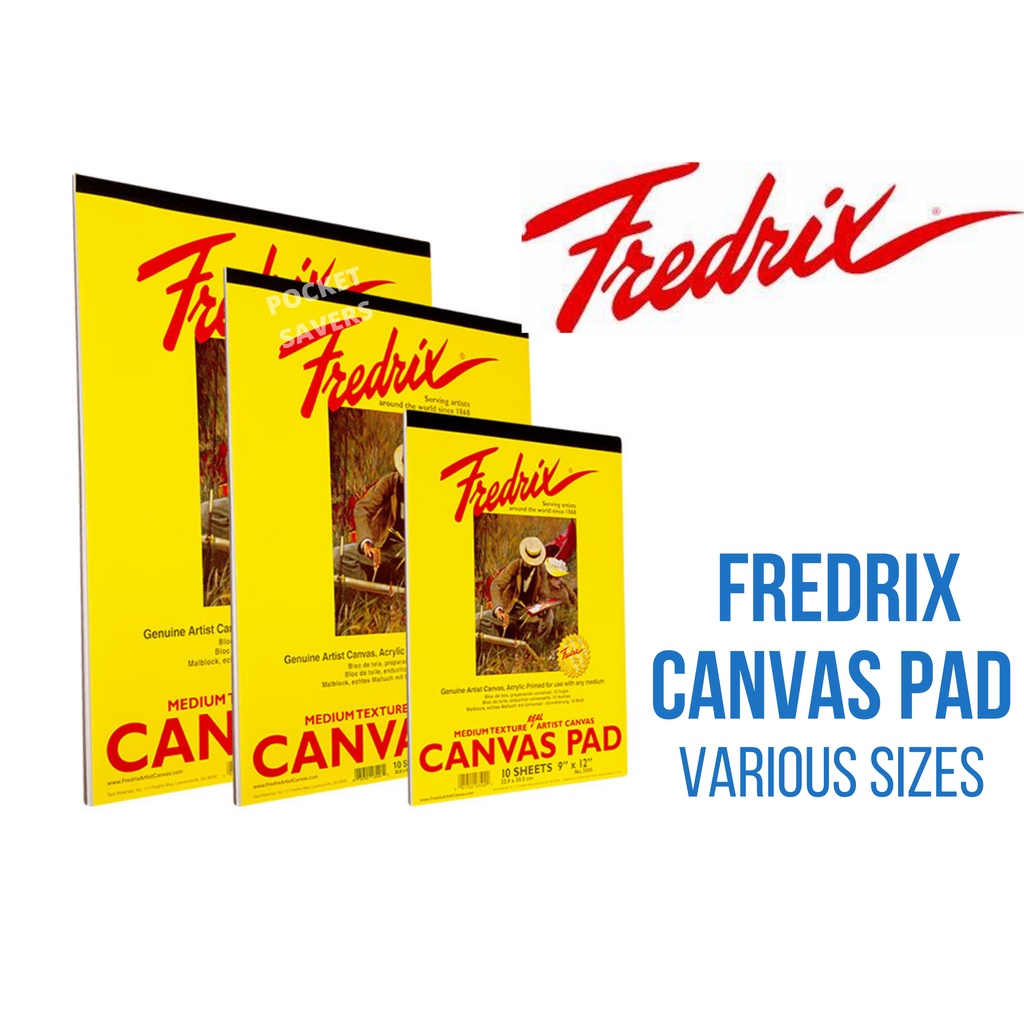 FREDRIX Canvas Pad 10 sheets (Primed Panel, Painting, Oil / Acrylic / Spray Paint) Shopee