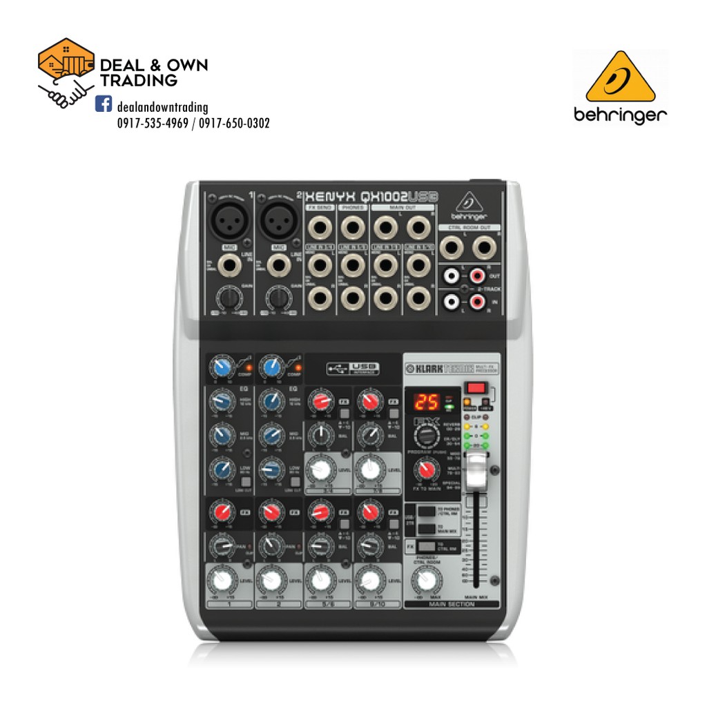 Behringer Xenyx QX1002USB Premium 10Input 2Bus Mixer Shopee Philippines