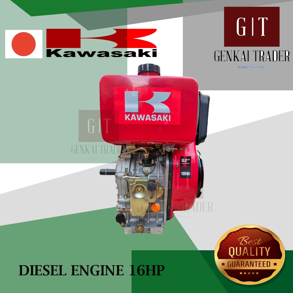 Kawasaki Diesel Engine 16 HP 196F Highspeed Lowspeed Electric And