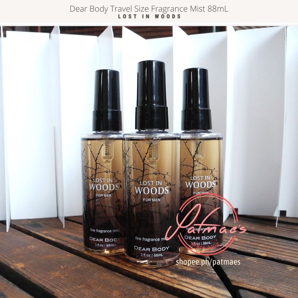 Dear Body Travel Size Men's Fragrance Mist 88mL Lost in Woods (sold