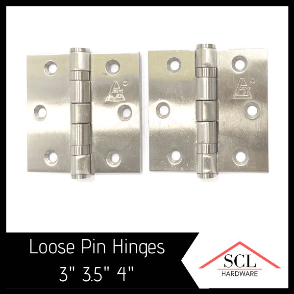 Loose Pin Hinges Stainless Steel(3" 3.5" 4") Shopee Philippines