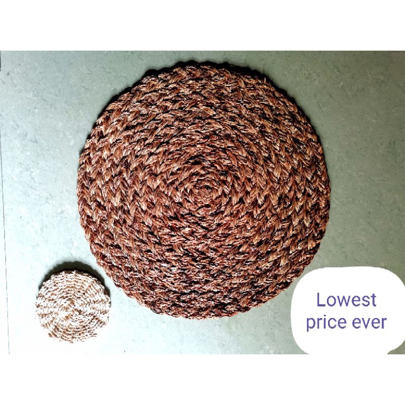 native round abaca placemat 15 inch abaca placemat Shopee Philippines