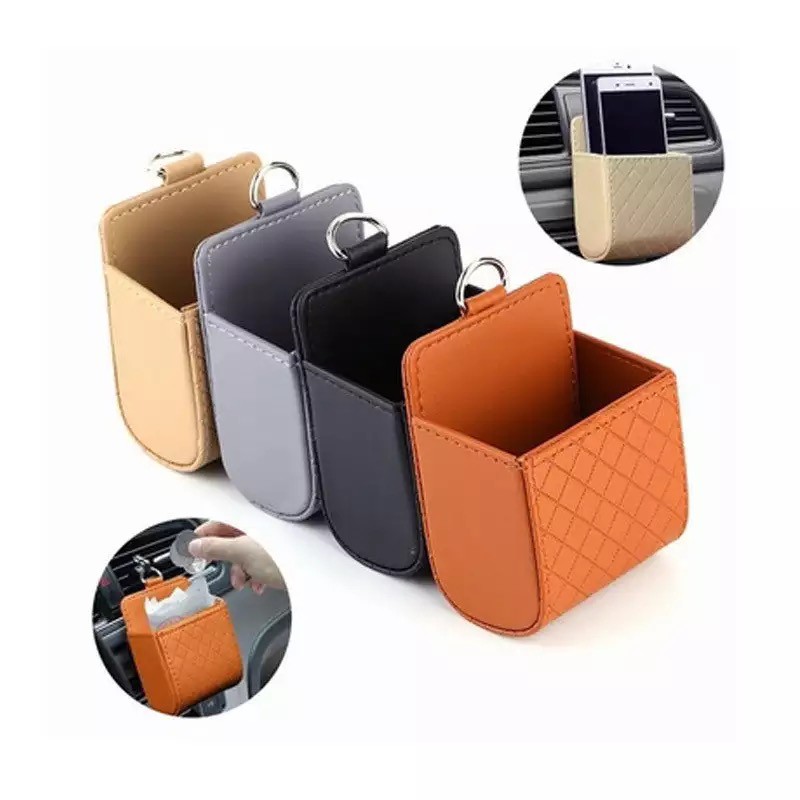 Storage box in the car, leather storage box in the car Shopee Philippines
