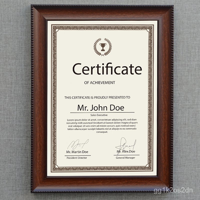 Simple zheng shu kuanga4Photo Frame Honor Certificate Frame Business