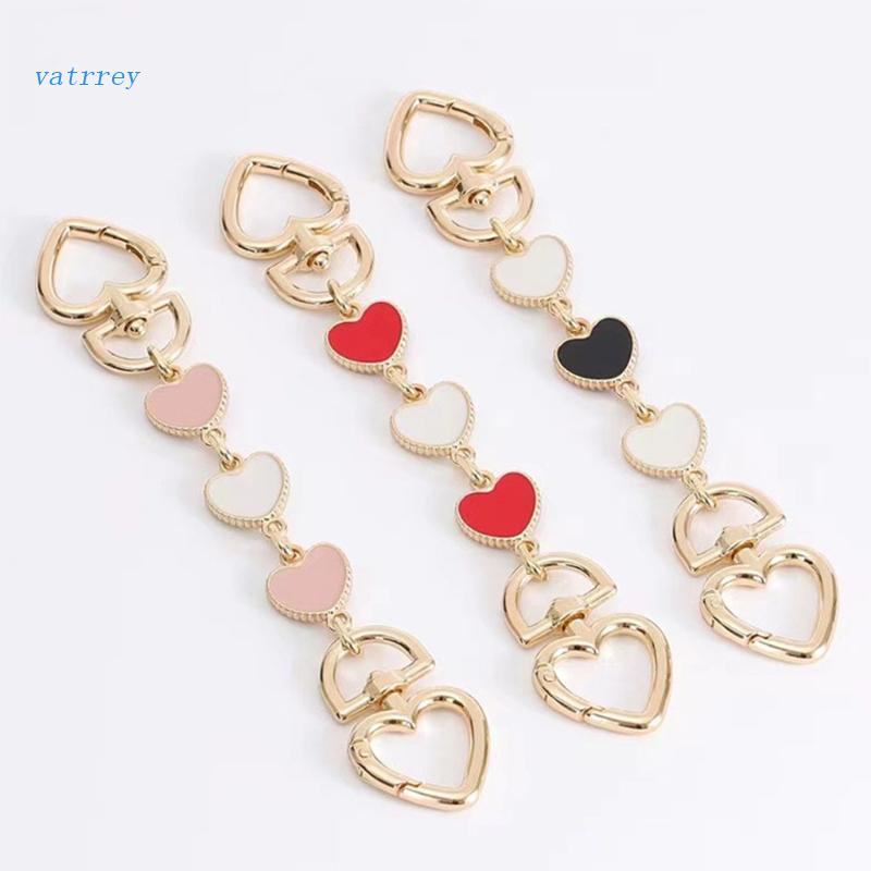 VA Heart Shape Purse Strap Extenders Chain Charms for Handbag Crossbody