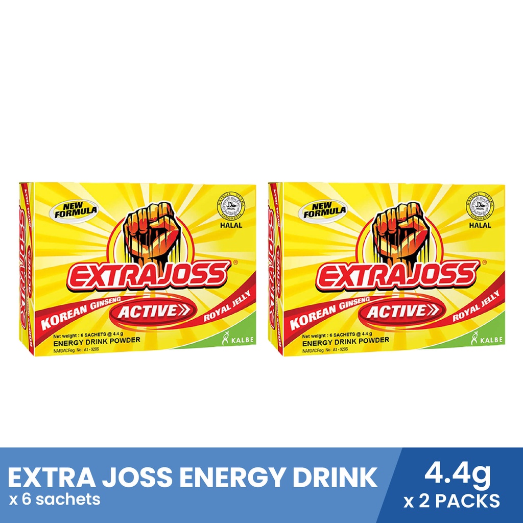 EXTRA JOSS Energy Drink 4g x 6 sachets x 2 packs Shopee Philippines