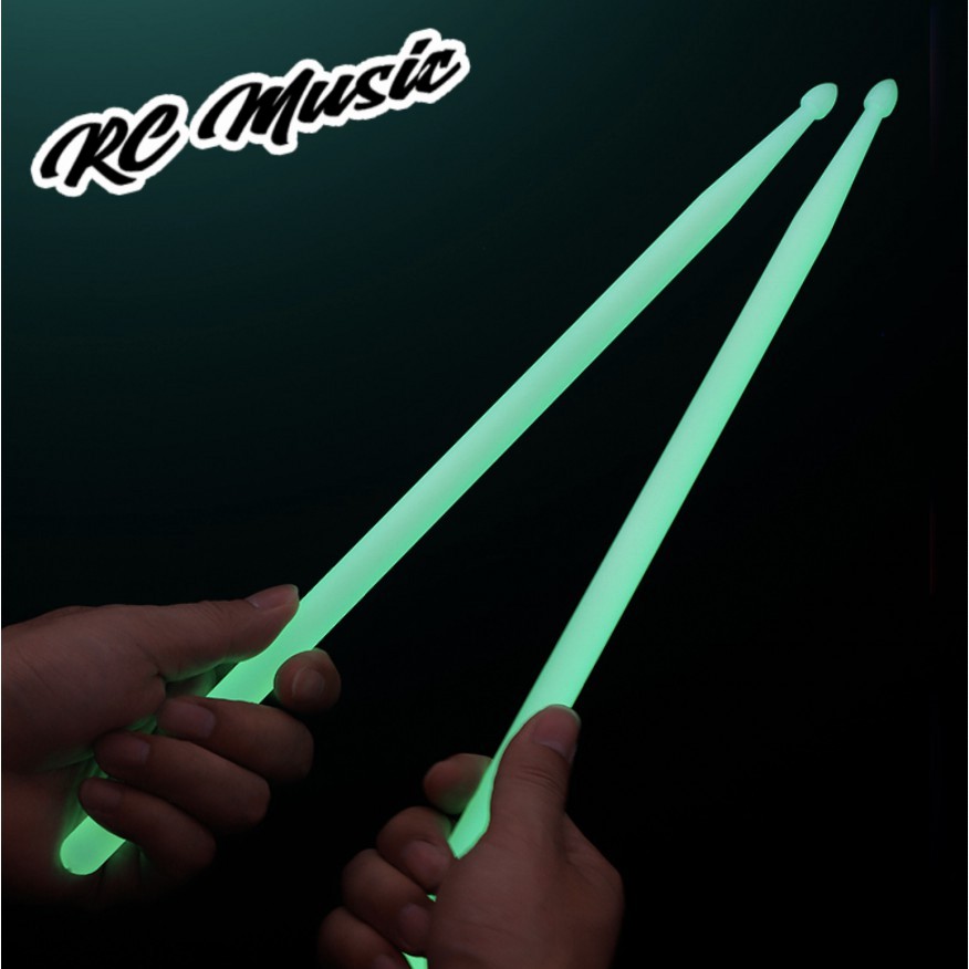 RC Music One Pair 5A Drum Stick Nylon Glow in The Dark Stage